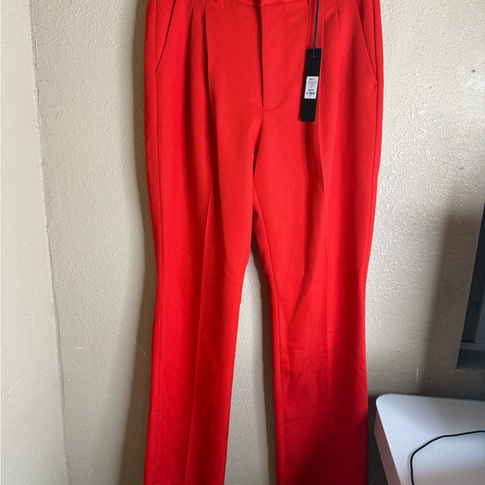 Novamen Thomas Luxury Texture Slit Flare Trousers 32